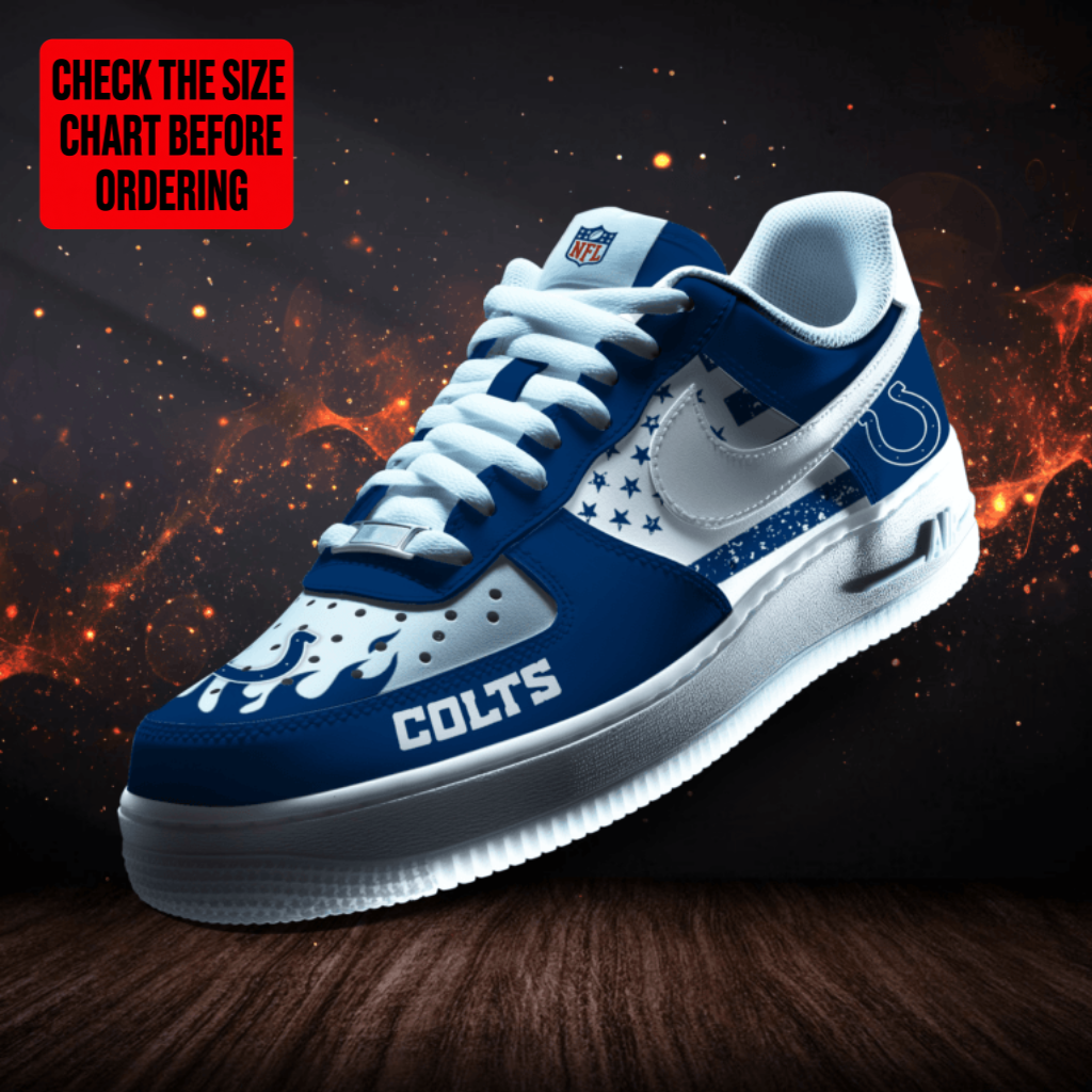 [TOUCHDOWN DEAL] NEW CUSTOMIZED NFL17 IDC INDIANAPOLIS COLTS AF1 SNEAKERS