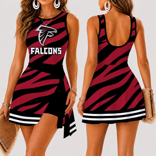 [TOUCHDOWN DEAL] NEW CUSTOMIZED NFL18 ATF ATLANTA FALCONS WOMEN'S SUMMER SKORT DRESS