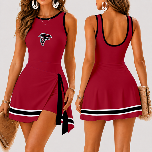[TOUCHDOWN DEAL] NEW CUSTOMIZED NFL18 ATF ATLANTA FALCONS WOMEN'S SUMMER SKORT DRESS