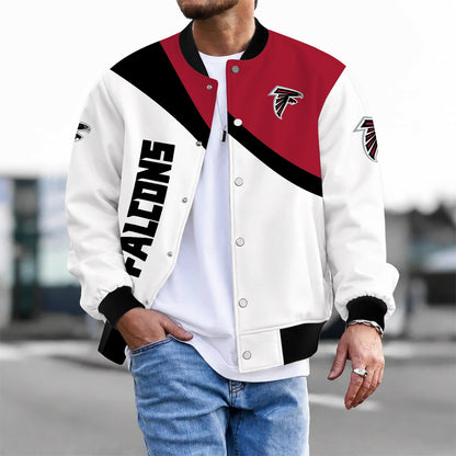 [TOUCHDOWN DEAL] NEW CUSTOMIZED NFL18 ATF ATLANTA FALCONS SATIN VARSITY & BASEBALL JACKET