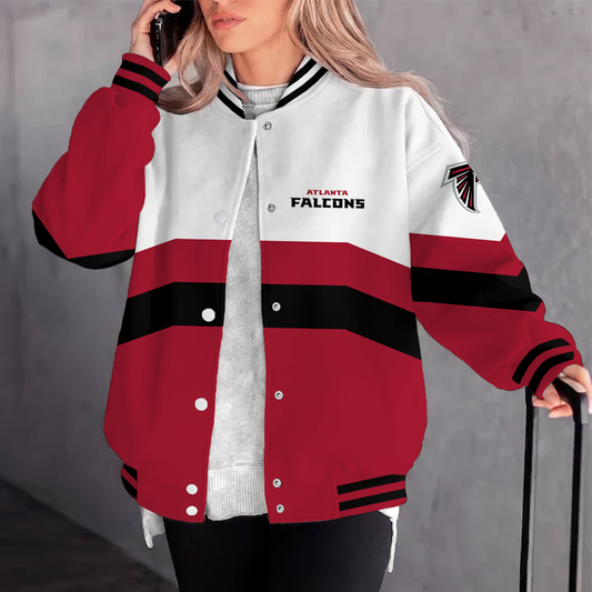 [TOUCHDOWN DEAL] NEW CUSTOMIZED NFL18 ATF ATLANTA FALCONS SATIN VARSITY & BASEBALL JACKET