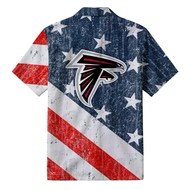 [TOUCHDOWN DEAL] NEW CUSTOMIZED NFL18 ATF ATLANTA FALCONS PATRIOTIC 250 USA HAWAIIAN SHIRT