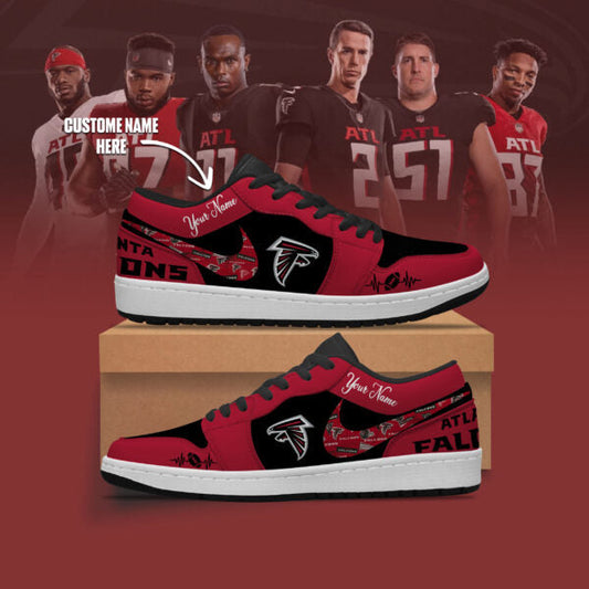 [TOUCHDOWN DEAL] NEW CUSTOMIZED NFL18 ATF ATLANTA FALCONS AIR JORDAN LOW SHOES