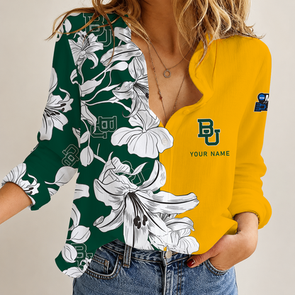[SLAM DUNK DEAL] NEW CUSTOMIZED NCAA MAM18 BAB BAYLOR BEARS STRAPPY WOMEN CASUAL SHIRT