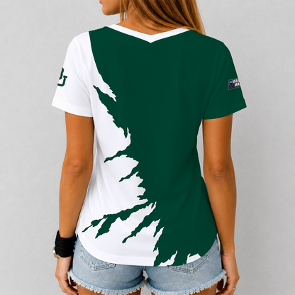 [SLAM DUNK DEAL] NEW CUSTOMIZED NCAA MAM18 BAB BAYLOR BEARS V-NECK FEMALE SHIRT