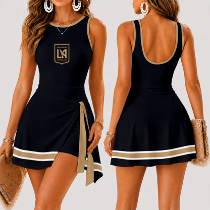 [GOAL DEAL] NEW CUSTOMIZED MLS18 LAF LOS ANGELES FC WOMEN'S SUMMER SKORT DRESS