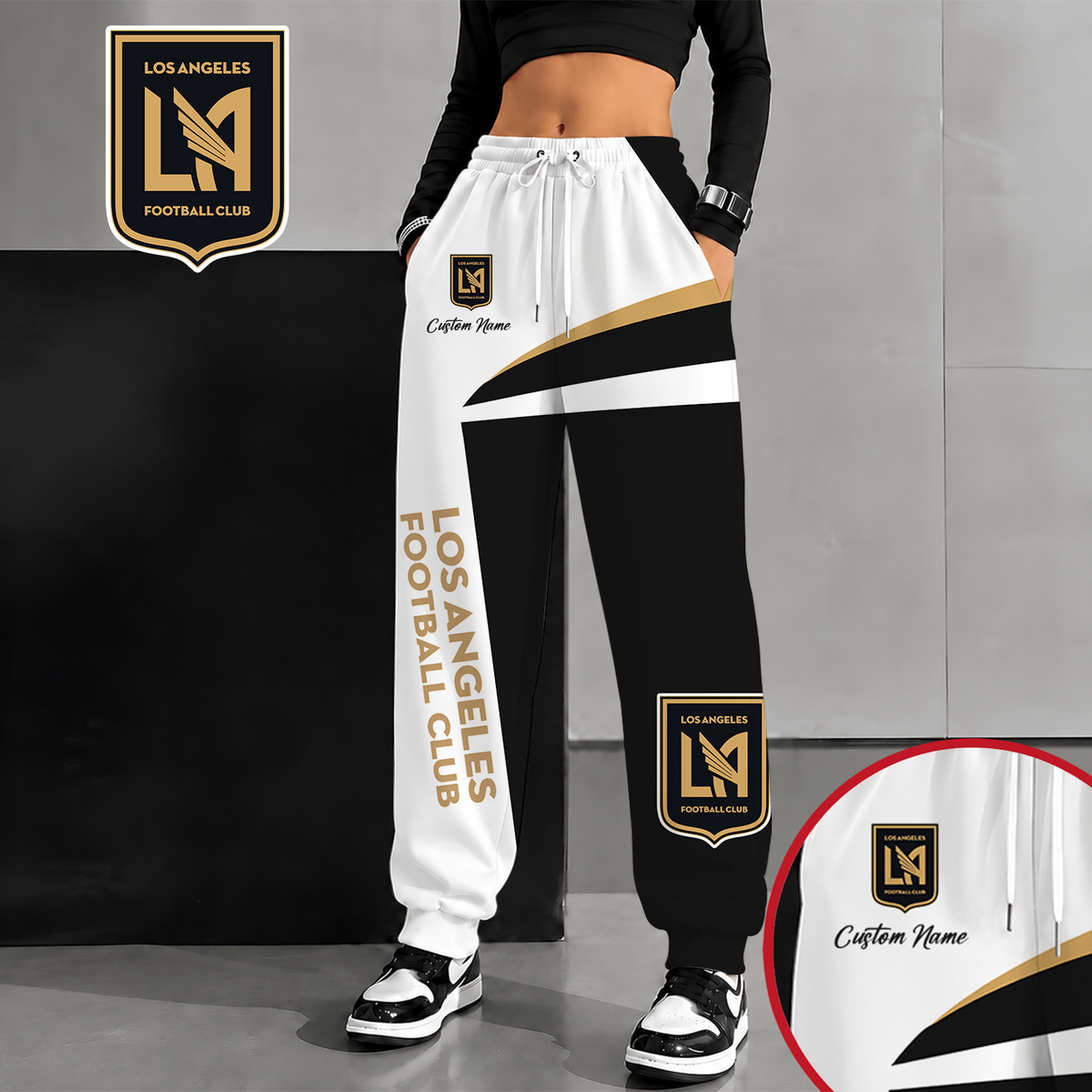 [GOAL DEAL] NEW CUSTOMIZED MLS18 LAF LOS ANGELES FC SWEATPANTS