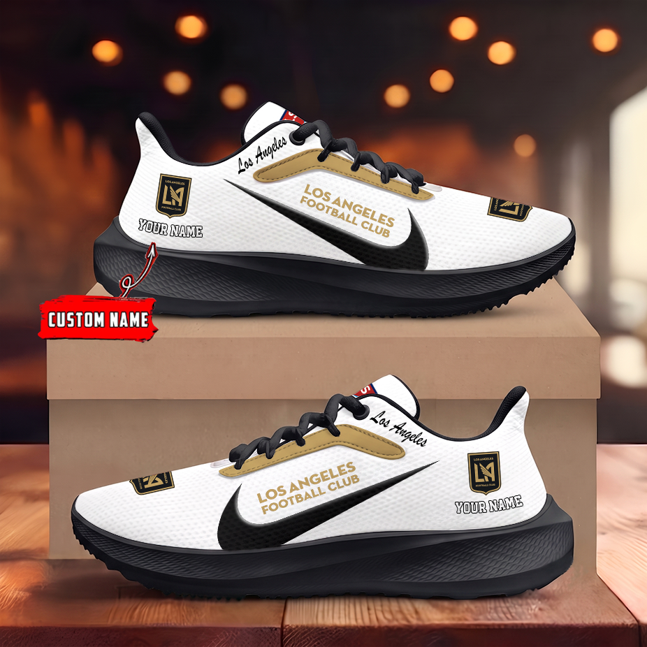 [GOAL DEAL] NEW CUSTOMIZED MLS18 LAF LOS ANGELES FC ROAD RUNNING SHOES