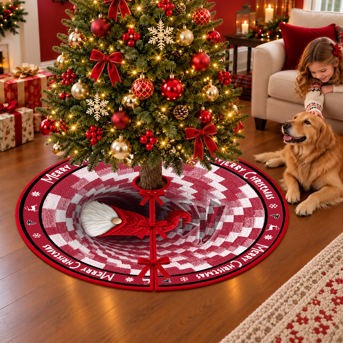 [TOUCHDOWN DEAL] NEW CUSTOMIZED NFL18 ATF THE FALCONS CHRISTMAS TREE SKIRT