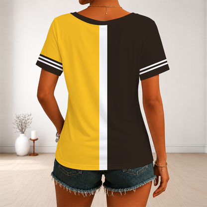 [HOMERUN DEAL] NEW CUSTOMIZED MLB18 SDP SAN DIEGO PADRES V-NECK FEMALE SHIRT