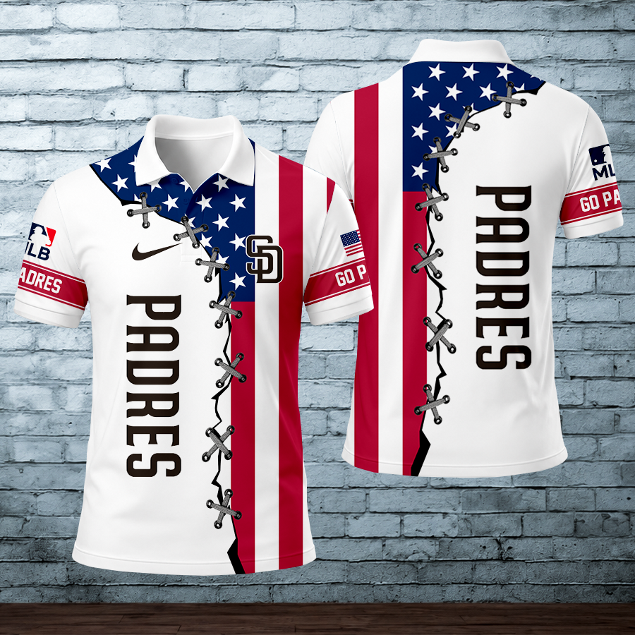 [HOMERUN DEAL] NEW CUSTOMIZED MLB18 SDP SAN DIEGO PADRES POLO SHIRT