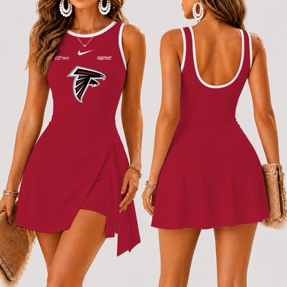 [TOUCHDOWN DEAL] NEW CUSTOMIZED NFL18 ATF ATLANTA FALCONS WOMEN'S SUMMER SKORT DRESS