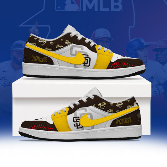 [HOMERUN DEAL] NEW CUSTOMIZED MLB18 SDP SAN DIEGO PADRES AIR JORDAN LOW SHOES