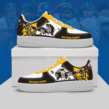 [HOMERUN DEAL] NEW CUSTOMIZED MLB18 SDP SAN DIEGO PADRES AF1 SHOES
