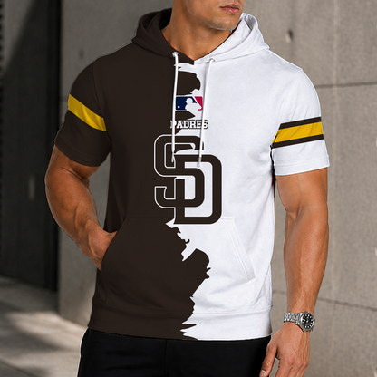[HOMERUN DEAL] NEW CUSTOMIZED MLB18 SDP SAN DIEGO PADRES SHORT SLEEVE HOODIE