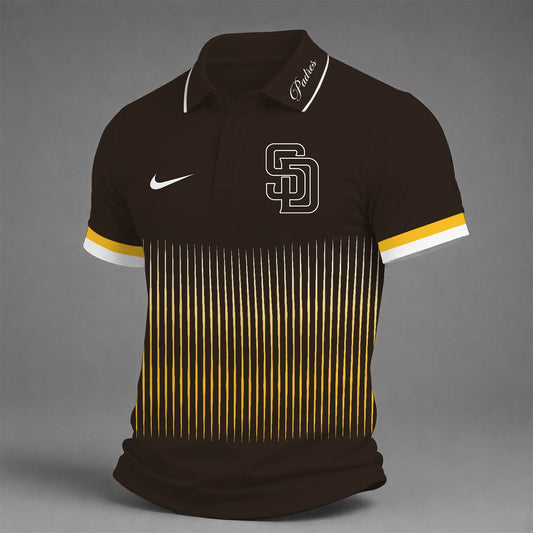 [HOMERUN DEAL] NEW CUSTOMIZED MLB18 SDP SAN DIEGO PADRES POLO SHIRT