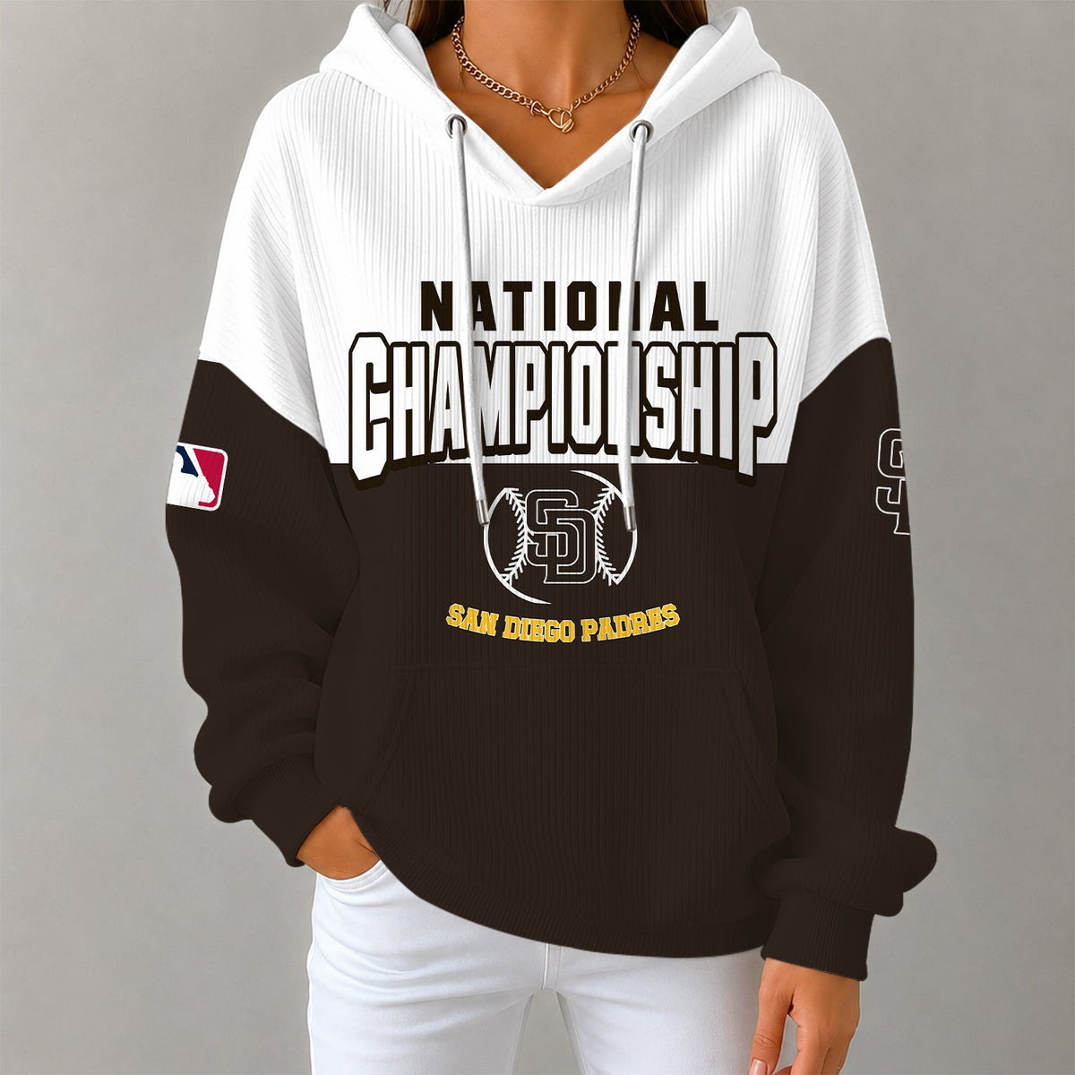 [HOMERUN DEAL] NEW CUSTOMIZED MLB18 SDP SAN DIEGO PADRES RIBBED HOODIE & SWEATSHIRT