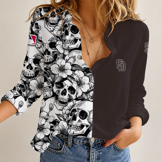 [HOMERUN DEAL] NEW CUSTOMIZED MLB18 SDP SAN DIEGO PADRES WOMEN'S CASUAL SHIRT