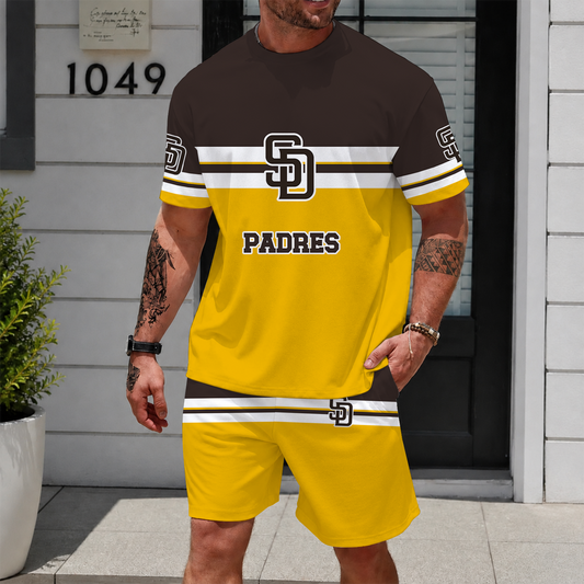 [HOMERUN DEAL] NEW CUSTOMIZED MLB18 SDP SAN DIEGO PADRES UNISEX T-SHIRT & SHORTS SET