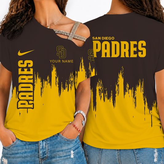 [HOMERUN DEAL] NEW CUSTOMIZED MLB18 SDP SAN DIEGO PADRES SHOULDER SHIRT