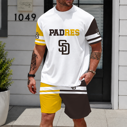 [HOMERUN DEAL] NEW CUSTOMIZED MLB18 SDP SAN DIEGO PADRES UNISEX T-SHIRT & SHORTS SET