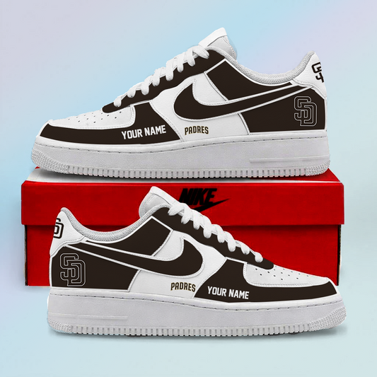 [HOMERUN DEAL] NEW CUSTOMIZED MLB18 SDP SAN DIEGO PADRES AF1 SHOES