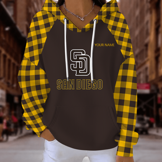 [HOMERUN DEAL] NEW CUSTOMIZED MLB18 SDP SAN DIEGO PADRES RIBBED HOODIE & SWEATSHIRT