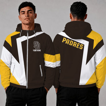 [HOMERUN DEAL] NEW CUSTOMIZED MLB18 SDP SAN DIEGO PADRES WINDBREAKER JACKET