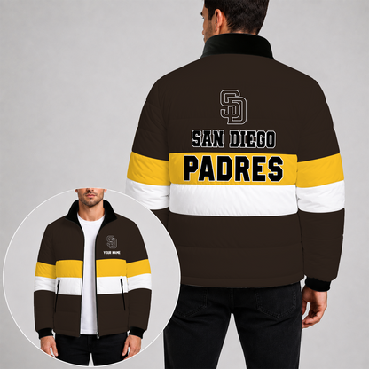 [HOMERUN DEAL] NEW CUSTOMIZED MLB 18 THE PADRES PUFFER JACKET