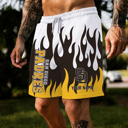 [HOMERUN DEAL] NEW CUSTOMIZED MLB18 SDP SAN DIEGO PADRES SHORT PANTS