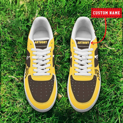 [HOMERUN DEAL] NEW CUSTOMIZED MLB18 SDP SAN DIEGO PADRES AF1 SHOES