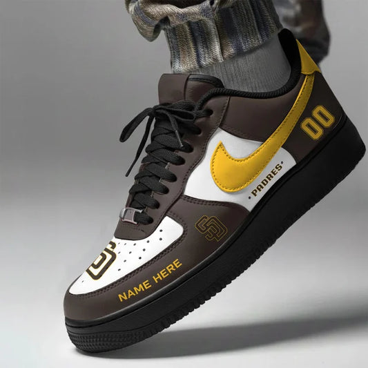 [HOMERUN DEAL] NEW CUSTOMIZED MLB18 SDP SAN DIEGO PADRES AF1 SHOES