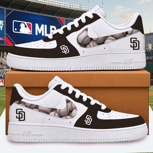 [HOMERUN DEAL] NEW CUSTOMIZED MLB18 SDP SAN DIEGO PADRES AF1 SHOES