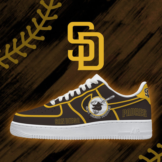 [HOMERUN DEAL] NEW CUSTOMIZED MLB18 SDP SAN DIEGO PADRES AF1 SHOES