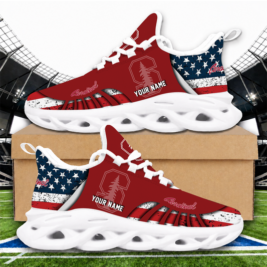 [HOMERUN DEAL] NEW CUSTOMIZED NCAA CWS18 STC STANFORD CARDINAL UNISEX CLUNKY SNEAKERS