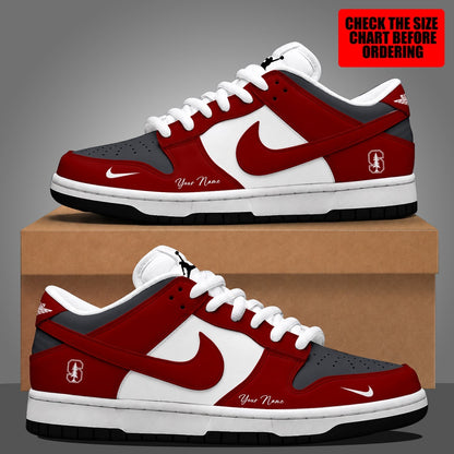 [HOMERUN DEAL] NEW CUSTOMIZED NCAA CWS18 STC STANFORD CARDINAL DUNK LOW SHOES