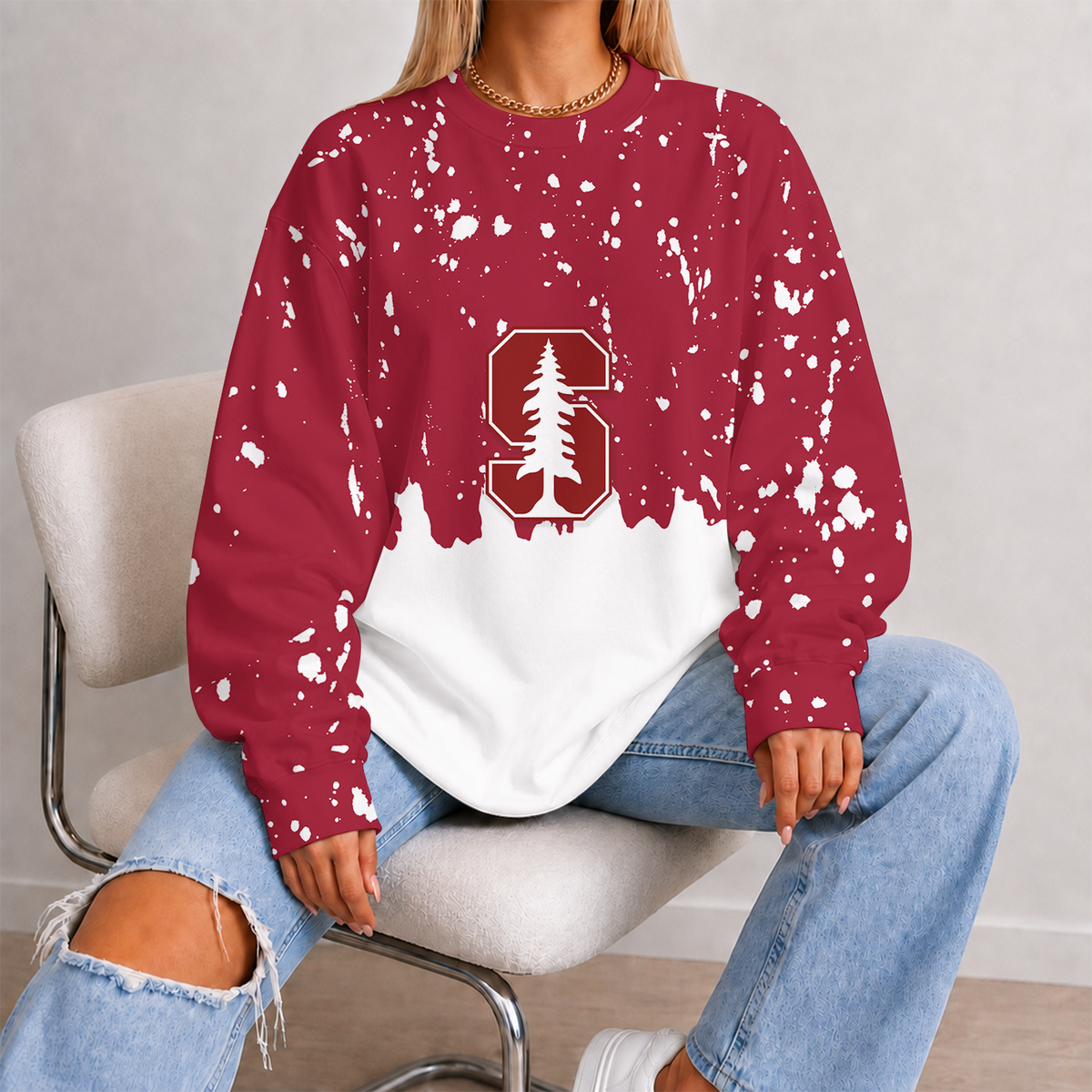 [HOMERUN DEAL] NEW CUSTOMIZED NCAA CWS18 STC STANFORD CARDINAL UNISEX SWEATSHIRT