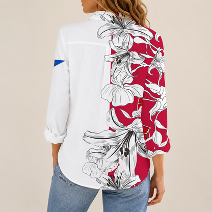 [TOUCHDOWN DEAL] NEW CUSTOMIZED NCAA FBS18 WSB WISCONSIN BADGERS WOMEN CASUAL SHIRT