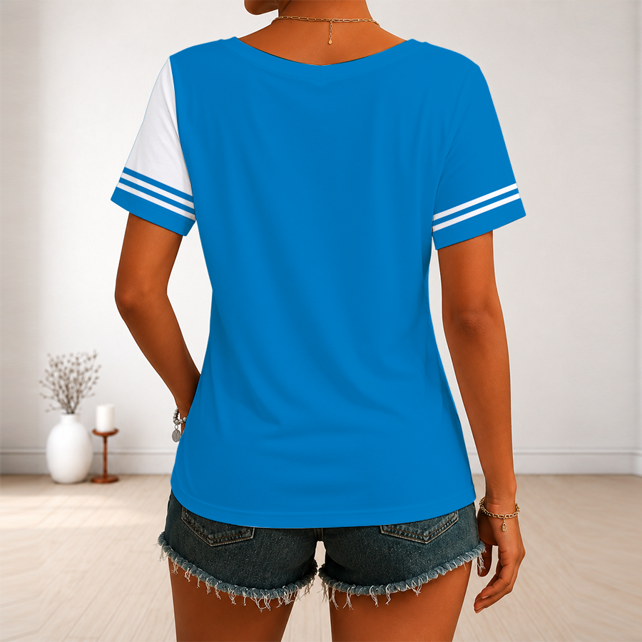 [HOT DEAL] NEW CUSTOMIZED NBA18 DMA DALLAS MAVERICKS V-NECK FEMALE SHIRT