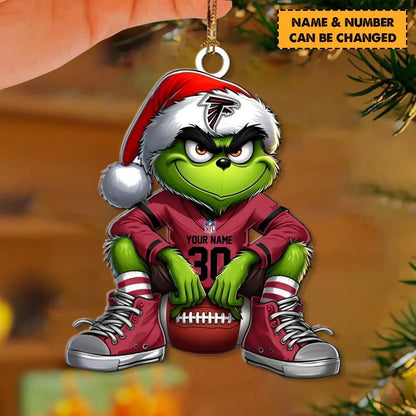 [TOUCHDOWN DEAL] NEW CUSTOMIZED NFL18 ATF ATLANTA FALCONS CHRISTMAS ACRYLIC ORNAMENT