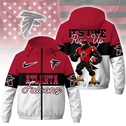 [TOUCHDOWN DEAL] NEW CUSTOMIZED NFL18 ATF ATLANTA FALCONS WINDBREAKER JACKET