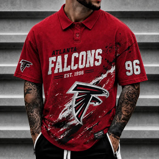 [TOUCHDOWN DEAL] NEW CUSTOMIZED NFL18 ATF ATLANTA FALCONS POLO SHIRT
