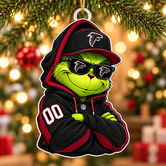 [TOUCHDOWN DEAL] NEW CUSTOMIZED NFL18 ATF ATLANTA FALCONS CHRISTMAS ACRYLIC ORNAMENT