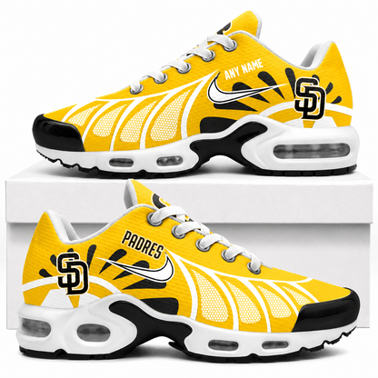 [HOMERUN DEAL] NEW CUSTOMIZED  MLB18 SDP SAN DIEGO PADRES AIR MAX PLUS SNEAKERS