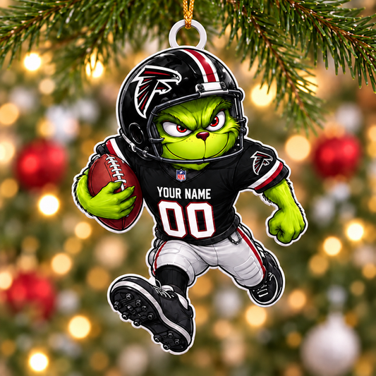 [TOUCHDOWN DEAL] NEW CUSTOMIZED NFL18 ATF ATLANTA FALCONS CHRISTMAS ACRYLIC ORNAMENT