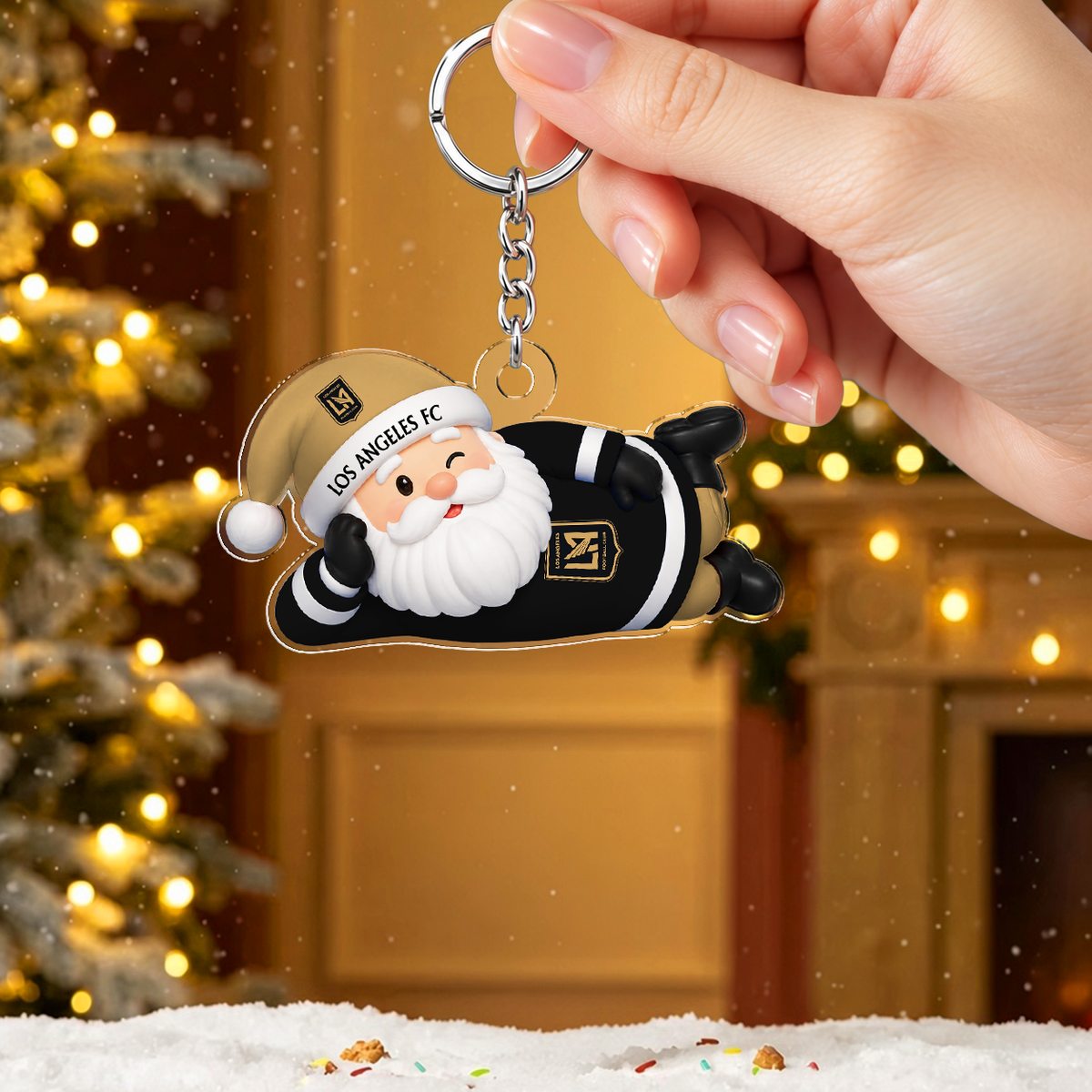 [GOAL DEAL] NEW CUSTOMIZED MLS18 LAF LOS ANGELES FC ACRYLIC KEYCHAIN