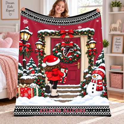 [TOUCHDOWN DEAL] NEW CUSTOMIZED NFL18 ATF THE FALCONS FLEECE BLANKET
