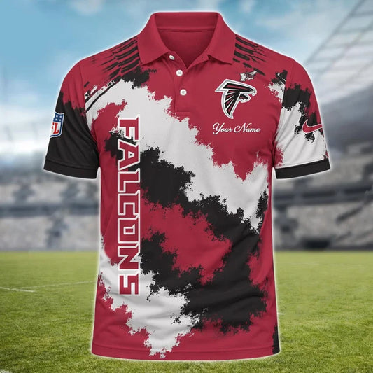 [TOUCHDOWN DEAL] NEW CUSTOMIZED NFL18 ATF ATLANTA FALCONS MULTICOLOR POLO SHIRT