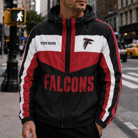 [TOUCHDOWN DEAL] NEW CUSTOMIZED NFL18 ATF ATLANTA FALCONS WINDBREAKER JACKET
