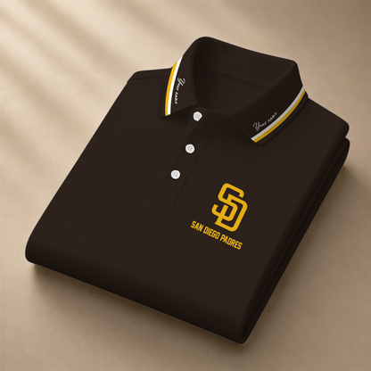 [HOMERUN DEAL] NEW CUSTOMIZED MLB18 SDP SAN DIEGO PADRES POLO SHIRT